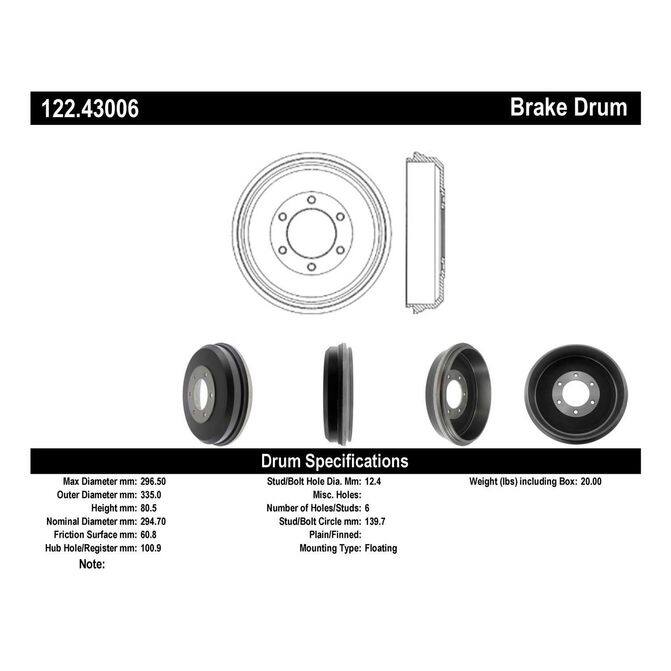 CEN CENTRIC PARTS 12243006