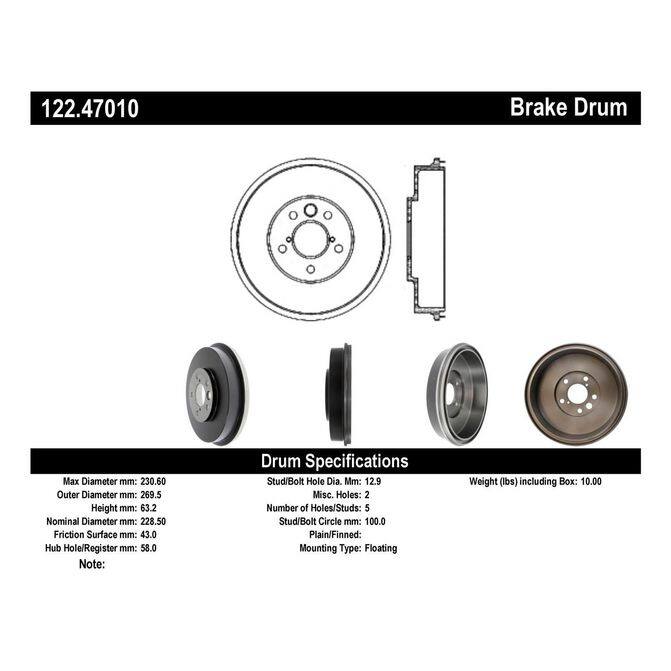 CEN CENTRIC PARTS 12247010