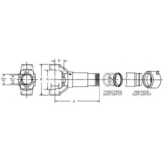 Yukon Gear & Axle YY GM3872922 Inner Stub Yoke 63-79