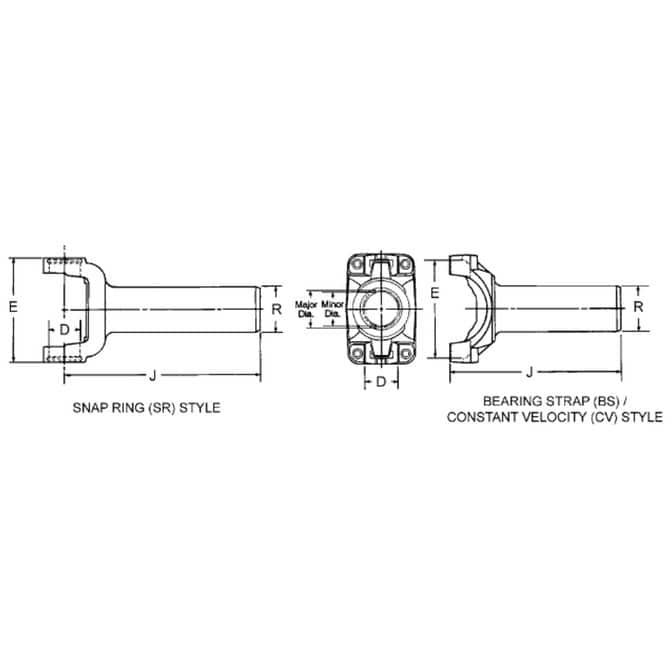 Spicer Drive Shaft Transmission Slip Yoke 238251X | FleetPride