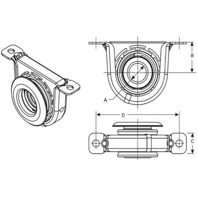 Spicer Drive Shaft Center Support Bearing 211359X | FleetPride