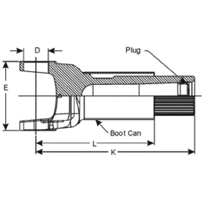 Spicer 250-82-21X | (SPL250) Drive Shaft Yoke Shaft – DCJ