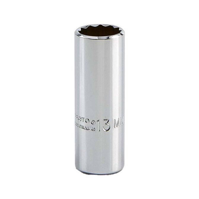 Deep Hand Socket: 13 mm Socket, 12-Point Chrome-Plated 39933601 ...