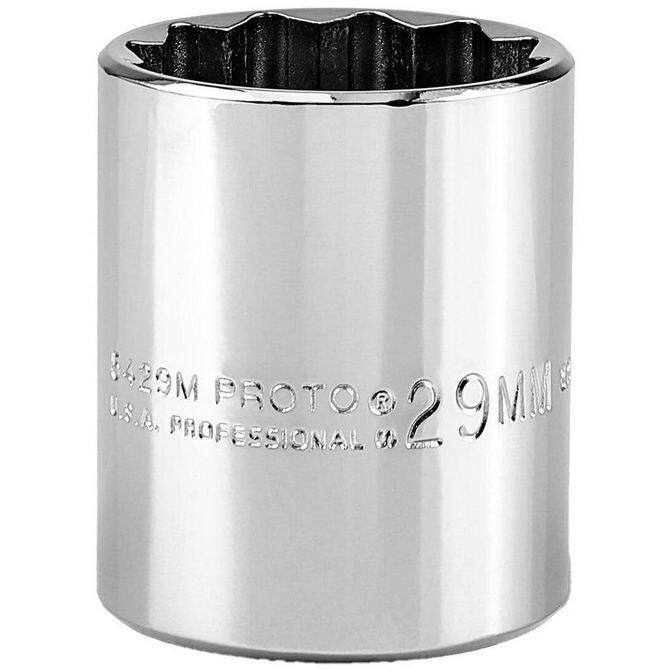 Hand Socket: 29 mm Socket, 12-Point Chrome-Plated 39935887 | FleetPride