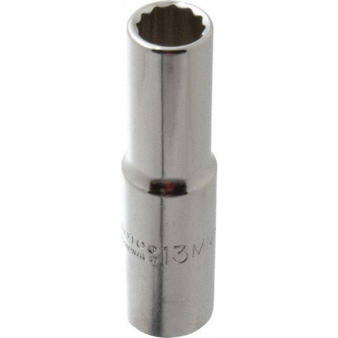 Deep Hand Socket: 13 mm Socket, 12-Point Chrome-Plated 39936844 ...
