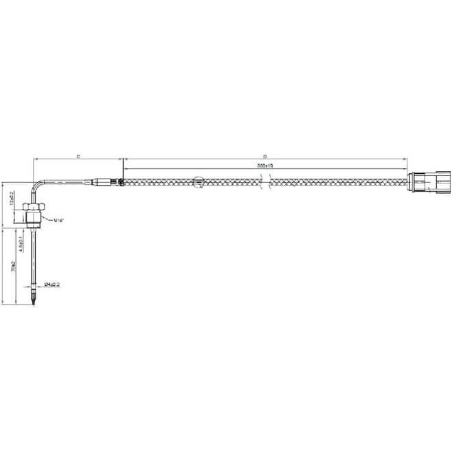 Dinex Emissions Temperature Sensor, SCR Inlet/Outlet, for Detroit Diesel