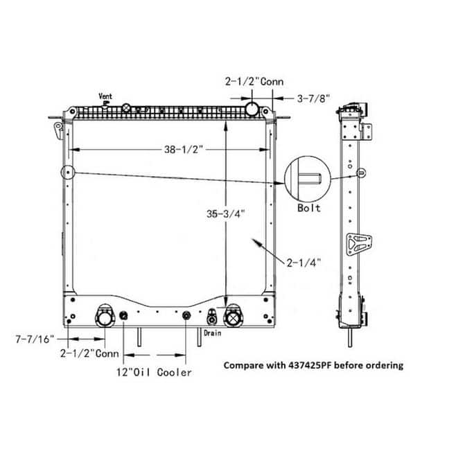 OTR Radiator for Freightliner N0437425PFB | FleetPride