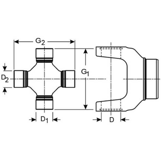 Spicer 1480 Series Full Round Greaseable Universal Joint