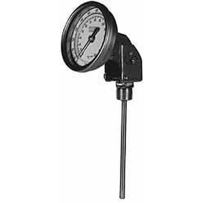Bimetal Dial Thermometer: 50 to 500 Deg F, 6