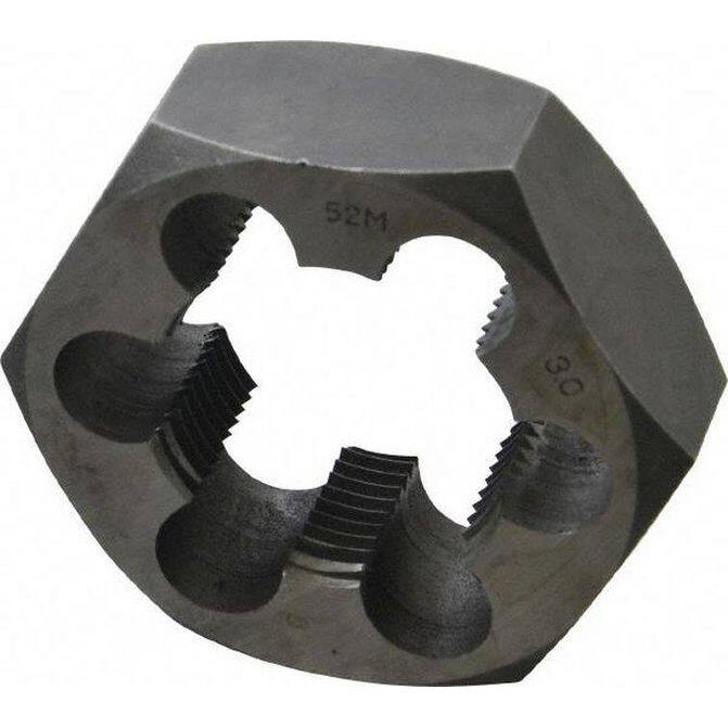 M52 Thread Hex Rethreading Die: M52 x 3.00 Thread, Right Hand, Carbon Steel 1-1 ...