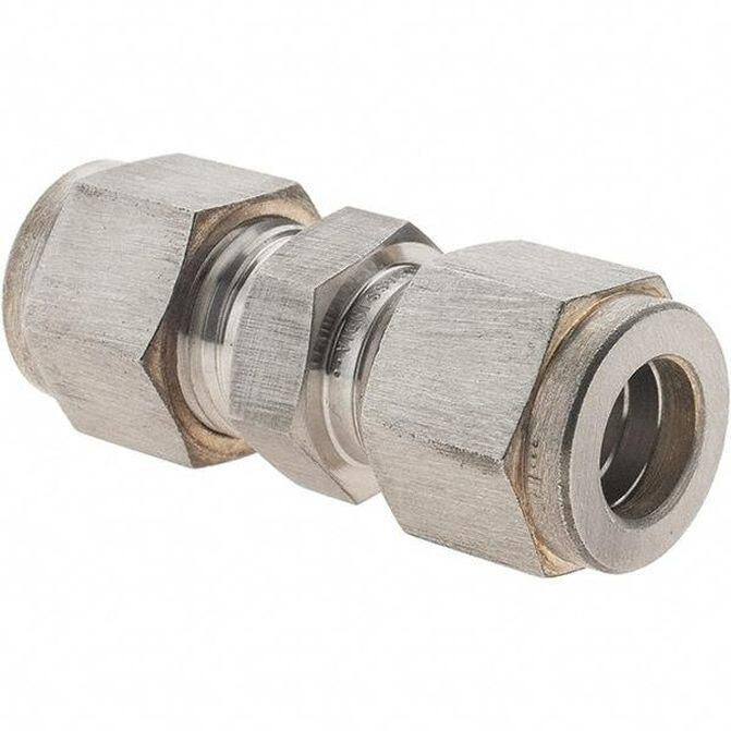 Compression Tube Union: Compression x Compression Stainless Steel ...