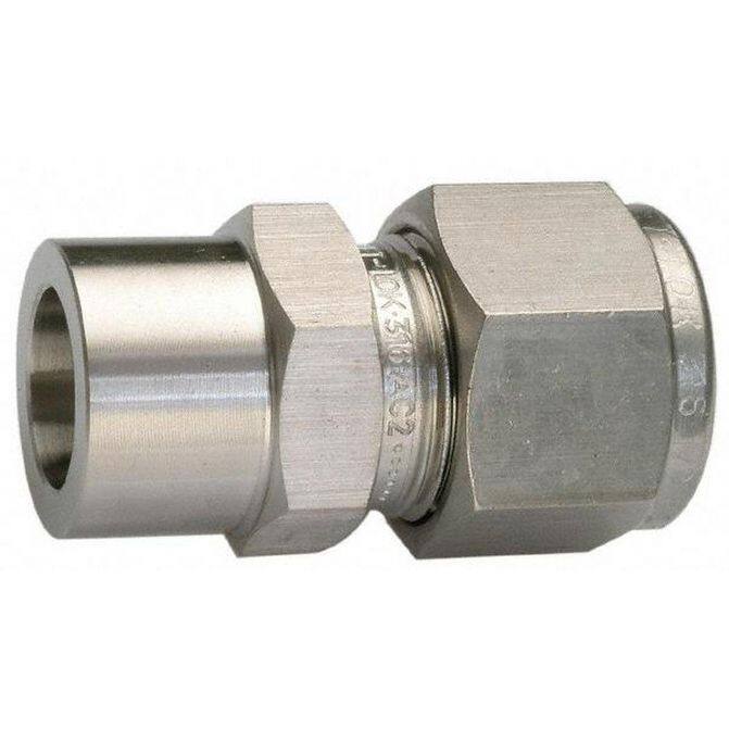Compression Tube Connector: Compression x Socket Weld 316 Stainless ...