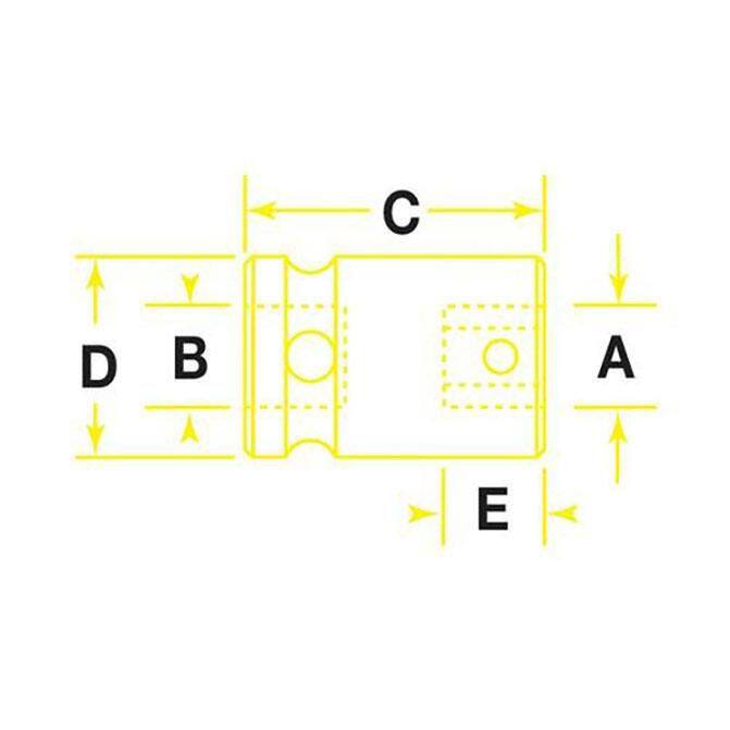 Apex / Cooper Power Tools 7/8'' Square Drive Bit Holder Adapter ...