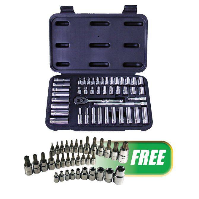 ATD TOOLS-1/4in Drive SAE and Metric Socket Set ATD1200P | FleetPride