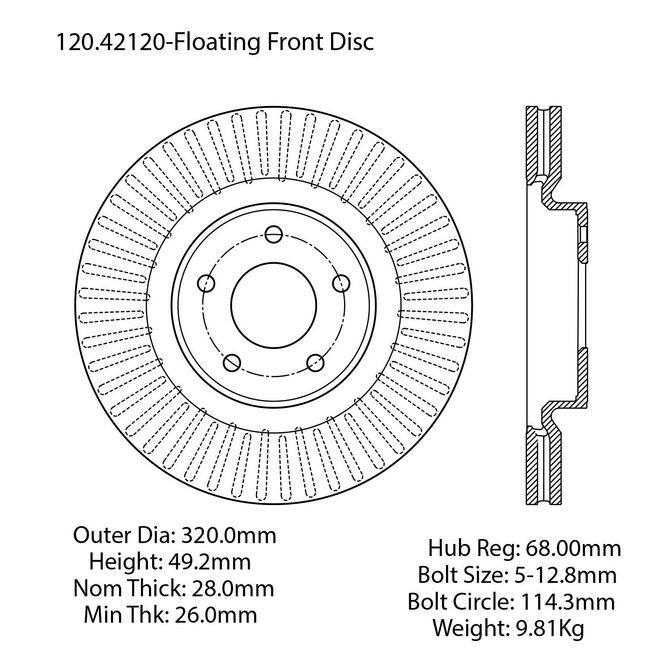 CEN CENTRIC PARTS 12042120