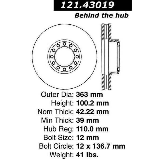 CEN CENTRIC PARTS 12143019