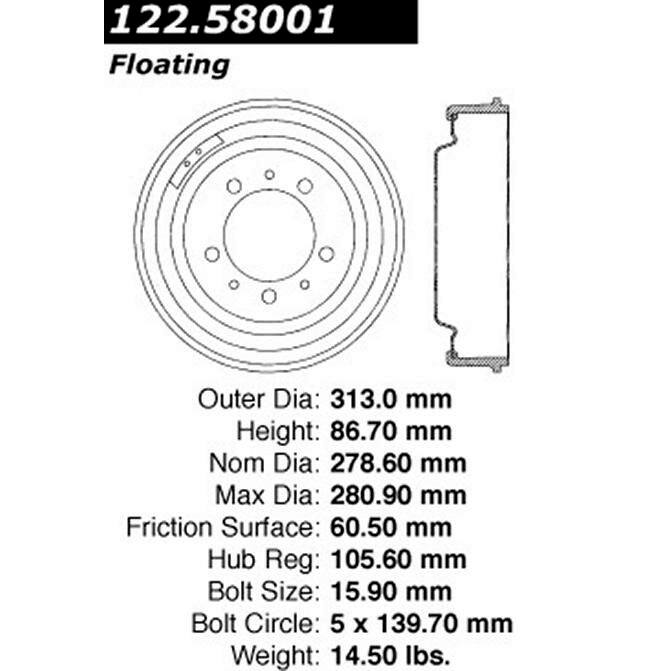 CEN CENTRIC PARTS 12258001