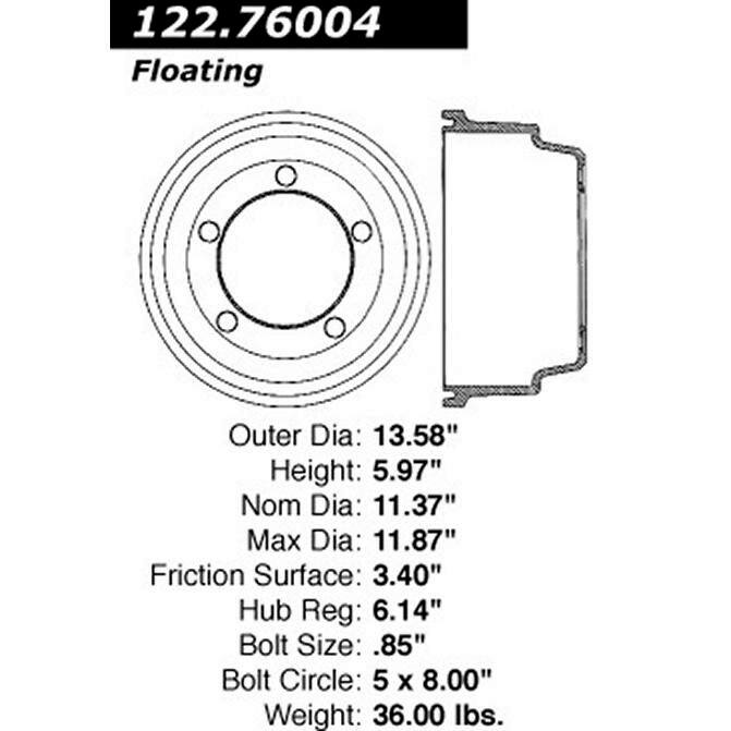 CEN CENTRIC PARTS 12276004