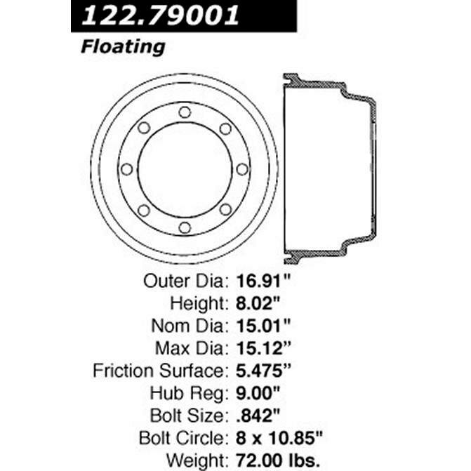 CEN CENTRIC PARTS 12279001