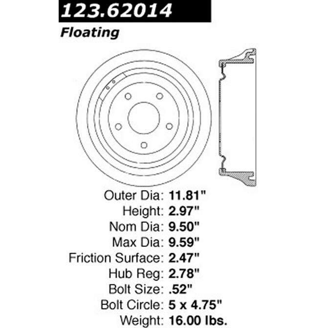 CEN CENTRIC PARTS 12362014
