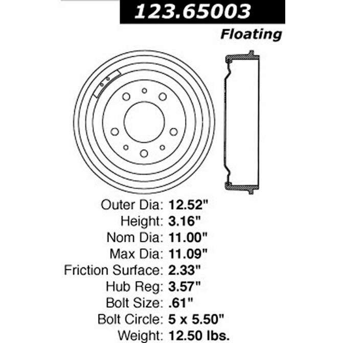 CEN CENTRIC PARTS 12365003