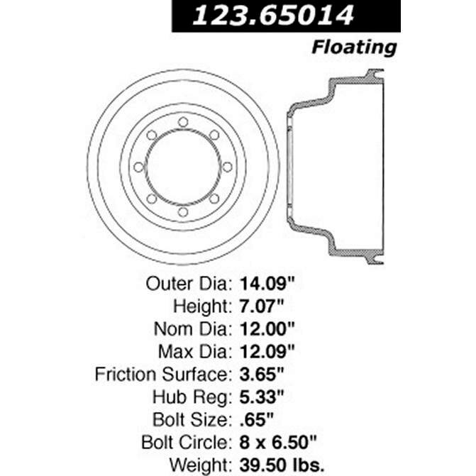 CEN CENTRIC PARTS 12365014