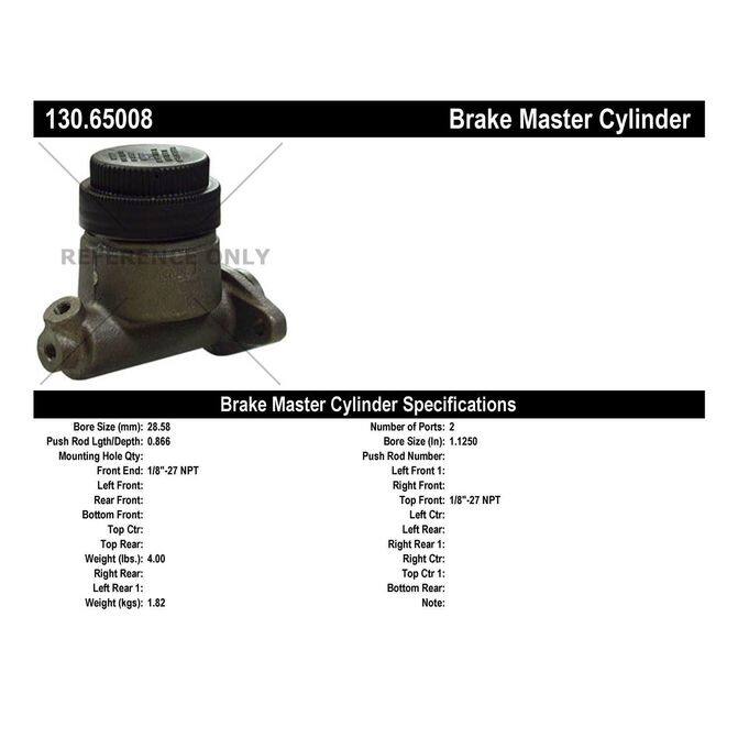 CEN CENTRIC PARTS 13065008