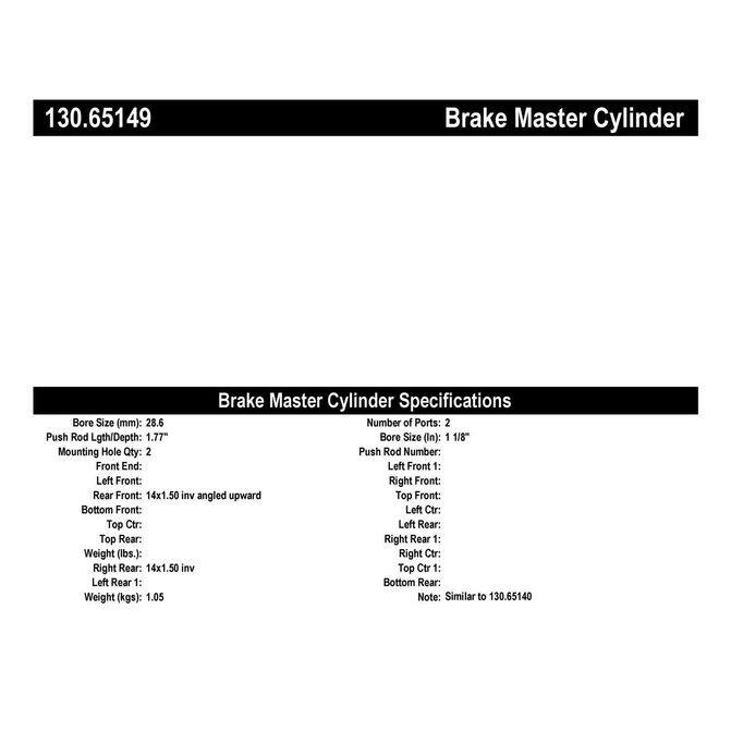 CEN CENTRIC PARTS 13065149