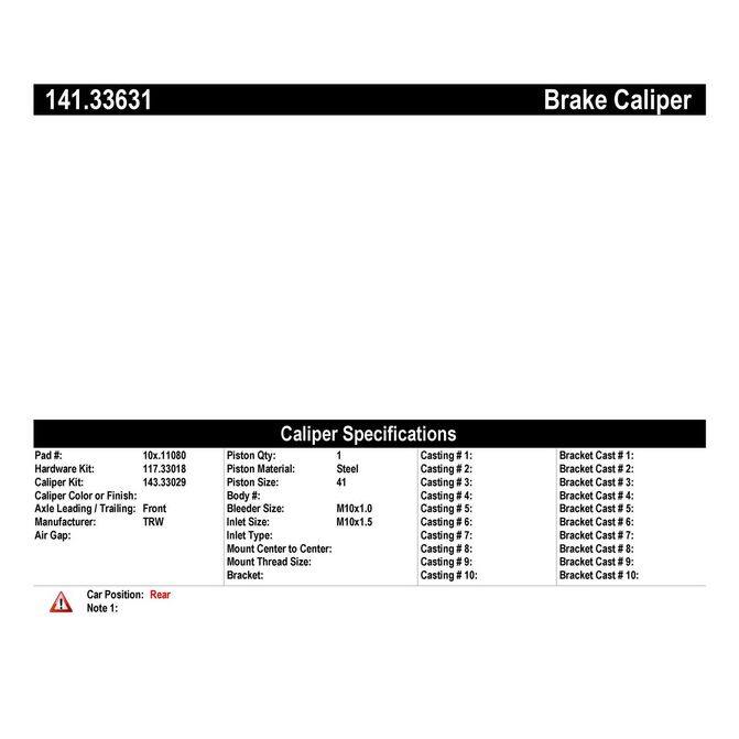 CENCENTRIC PARTS14133631