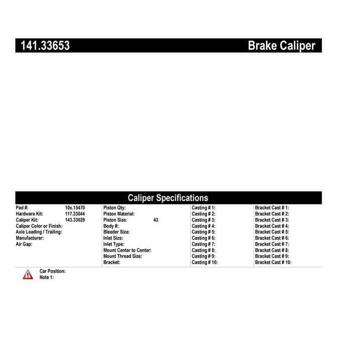 CENCENTRIC PARTS14133653
