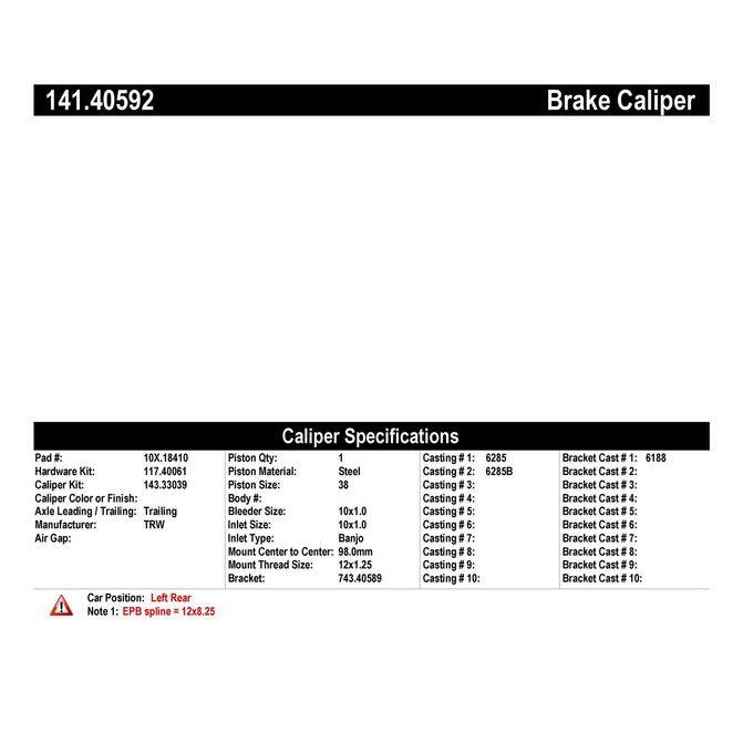 CENCENTRIC PARTS14140592