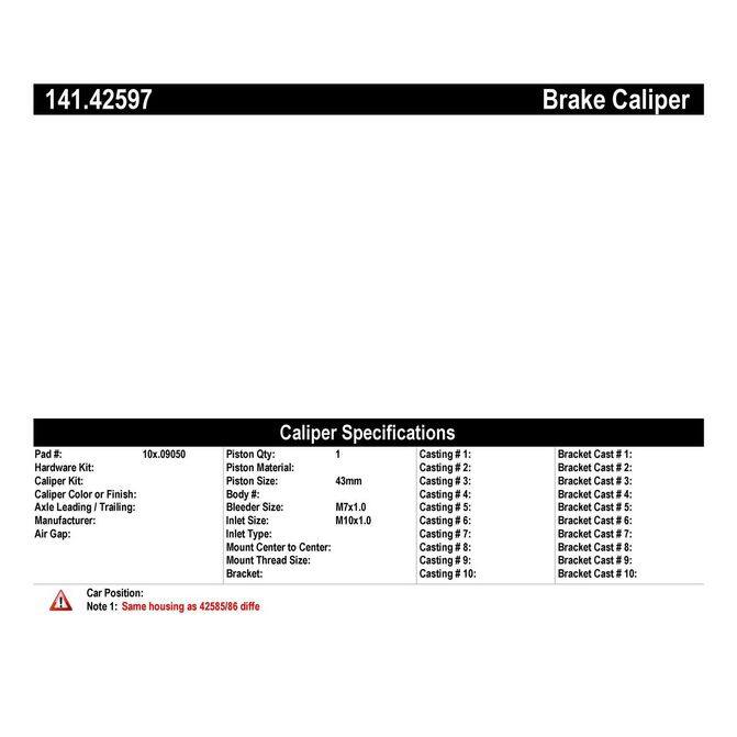 CENCENTRIC PARTS14142597