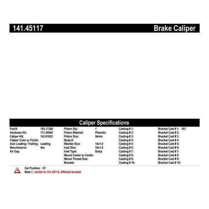 CENCENTRIC PARTS14145117