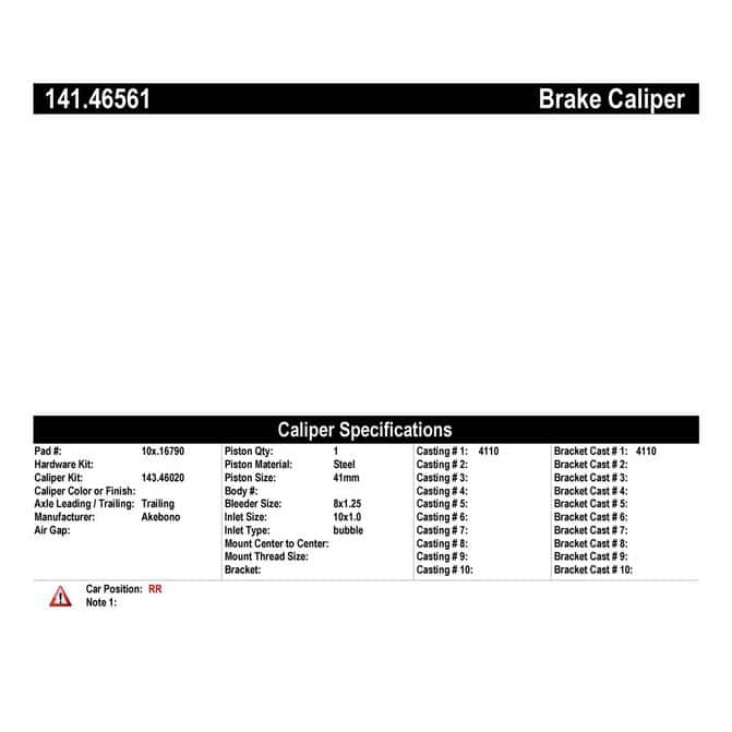 CENCENTRIC PARTS14146561