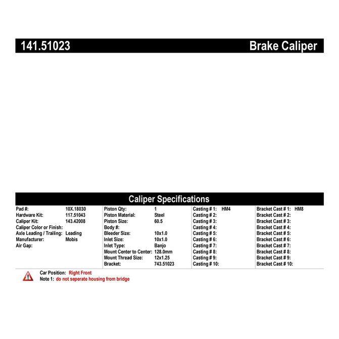 CENCENTRIC PARTS14151023
