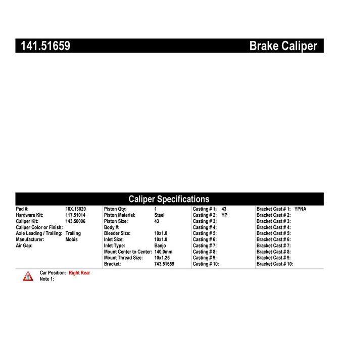 CENCENTRIC PARTS14151659