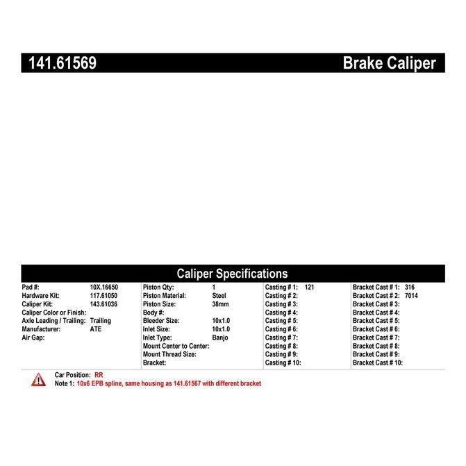 CENCENTRIC PARTS14161569
