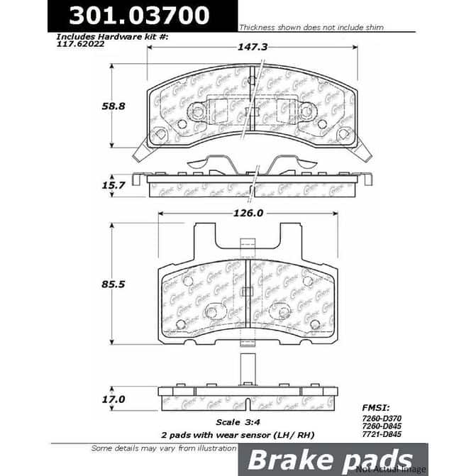CENCENTRIC PARTS30103700
