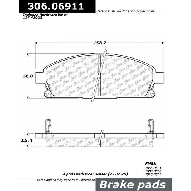 CEN CENTRIC PARTS 30606911