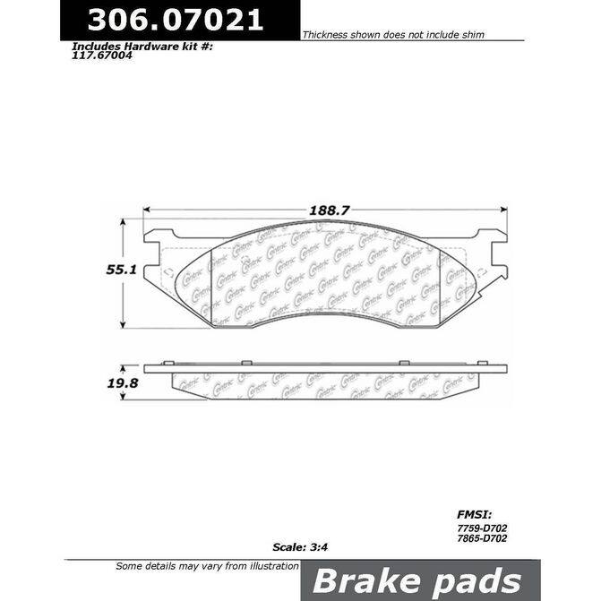CEN CENTRIC PARTS 30607021