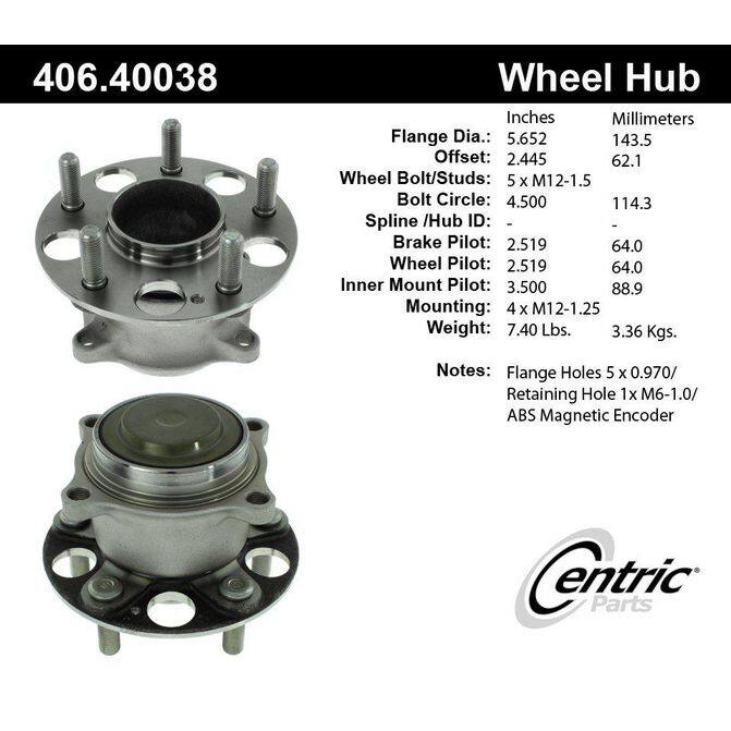 CEN CENTRIC PARTS 40640038