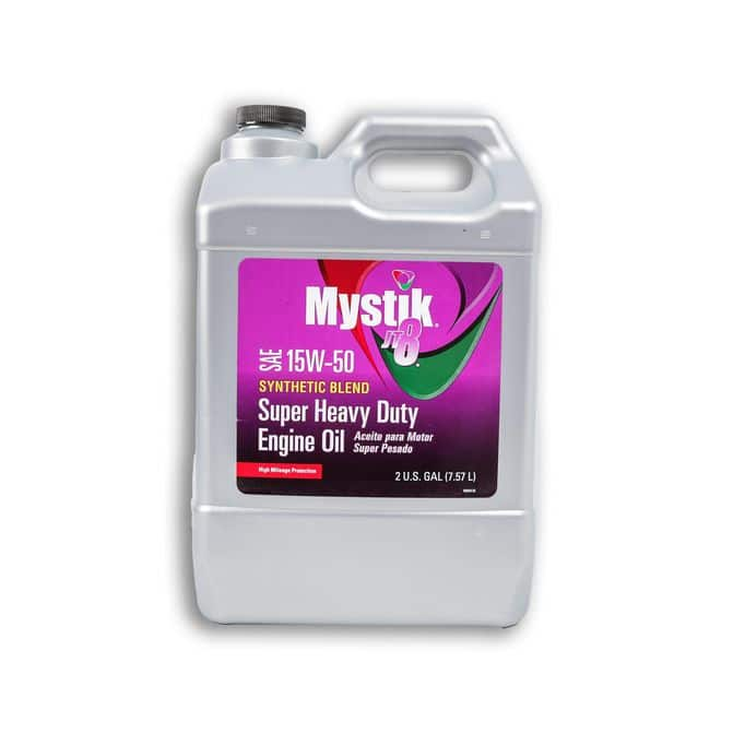 Mystic Sae 15w 50 Jt 8® Synthetic Blend Super Heavy Duty Engine Oil 2 Gallon 12892g Fleetpride 