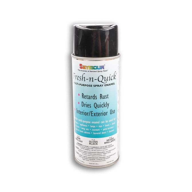 Fresh-N-Quick Multi-Purpose Gloss Black Spray Enamel Paint 10 oz 113 ...