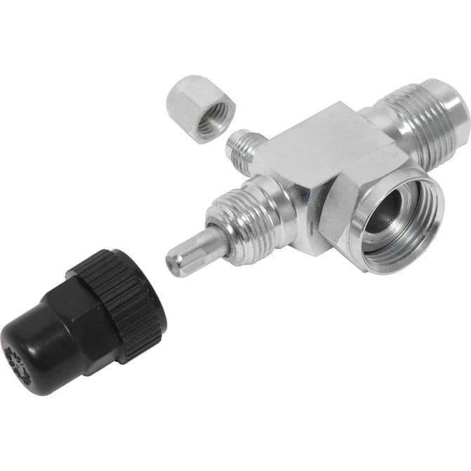 Steel 90º Rotalock Compressor Fitting w/ Svc Port FT0185 | FleetPride