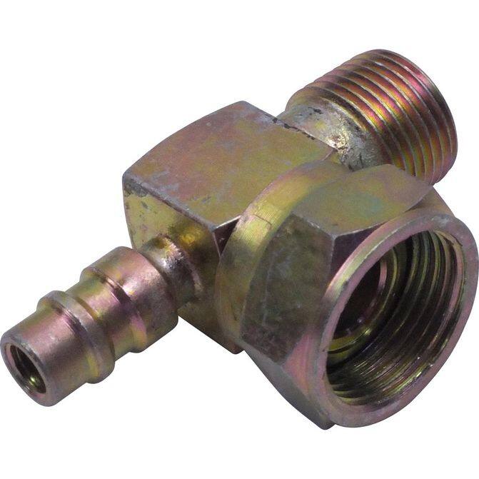 Steel 90º Rotalock Compressor Fitting w/ Svc Port FT2038C | FleetPride