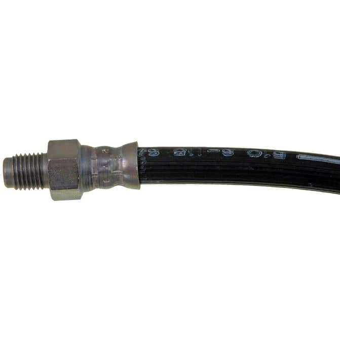 BRAKE HOSE - Brake Hydraulic Hose - Brake Hose - Brake Line - This automotive brake hydraulic hose was precision-engineered to match the fit, function and performance of the original brake hose on specific vehicles and positions to ensure safe, long-lasting durability as part of a complete brake repair. - Chevrolet 1972-67 - DORMAN 26.88" Flexible Rubber Hydraulic Brake Hose for Chevrolet
