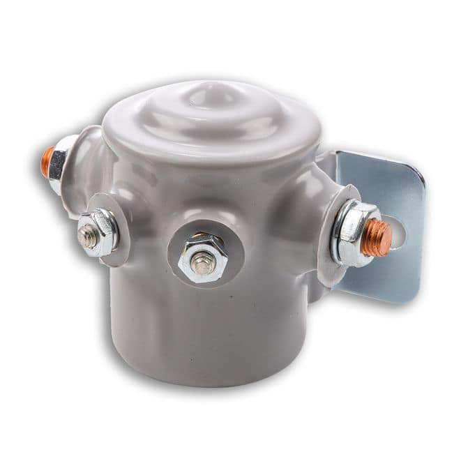 Continuous Duty Solenoid, 85A 12V DC 3 Stud SPST 24117BX