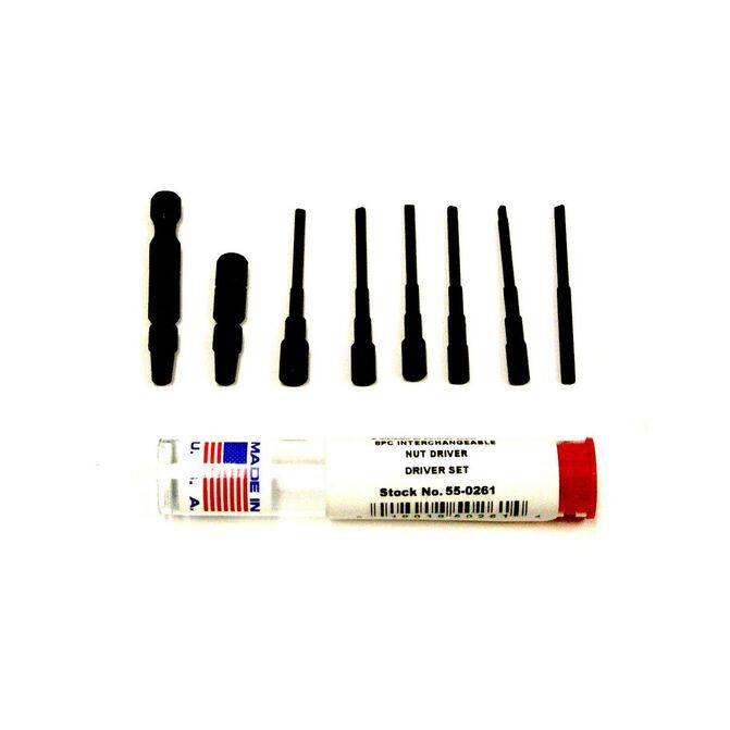 Moody Tools Adapter Set with 6 Nut Driver Blades and 2 Adapters ...