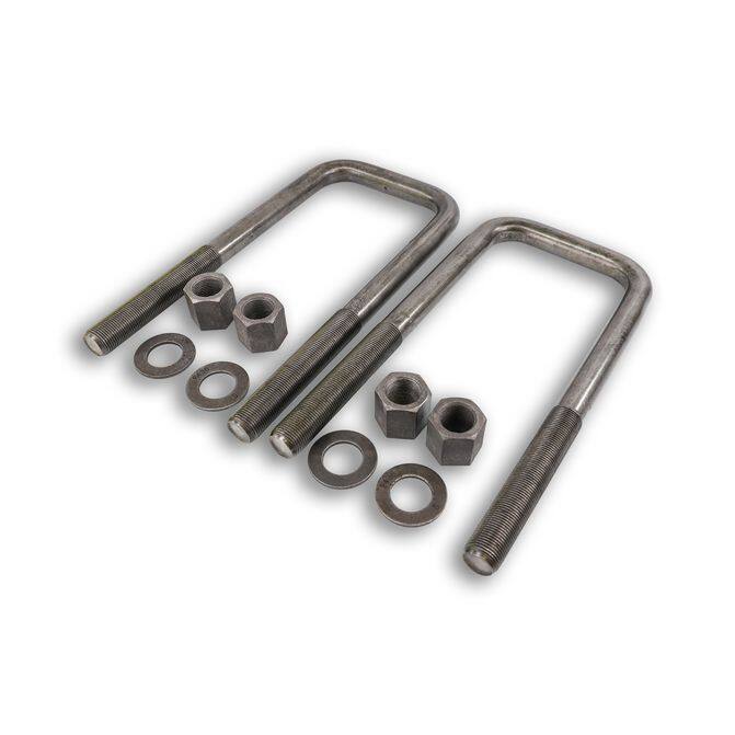 Round UBolt Kit, 11/8" Dia., 53/4" W x 141/2" L, Grade 8 34" Rod