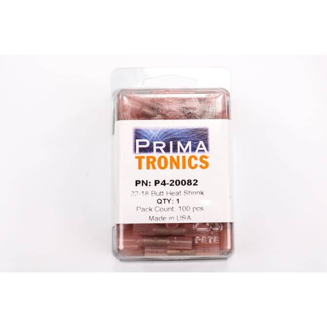 PrimaTronics 22-18Ga Heat Shrink Butt Connector - Red PrimaTronics 22-18Ga Heat Shrink Butt Connector - Red